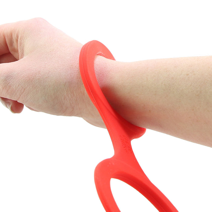 Medium Silicone Quickie Cuffs in Red