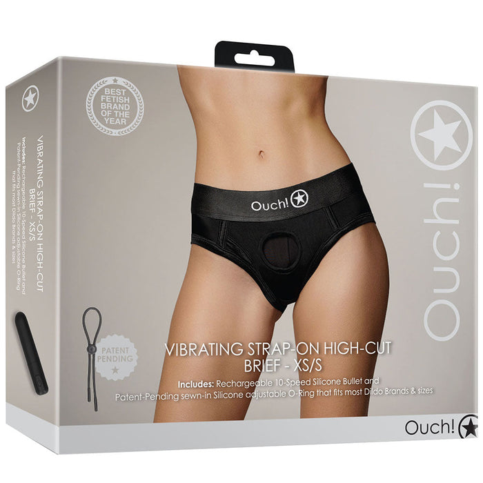 Ouch! Vibrating Strap-on High Cut Brief /S