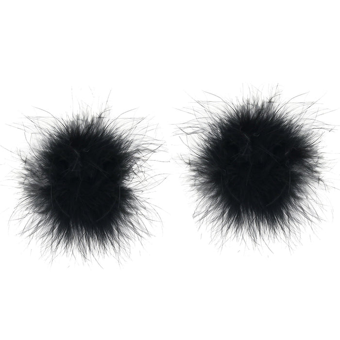 Nipple Couture Marabou Covers in Black