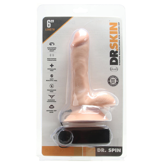 Dr. Spin 6 Inch Gyrating Realistic Dildo in Vanilla