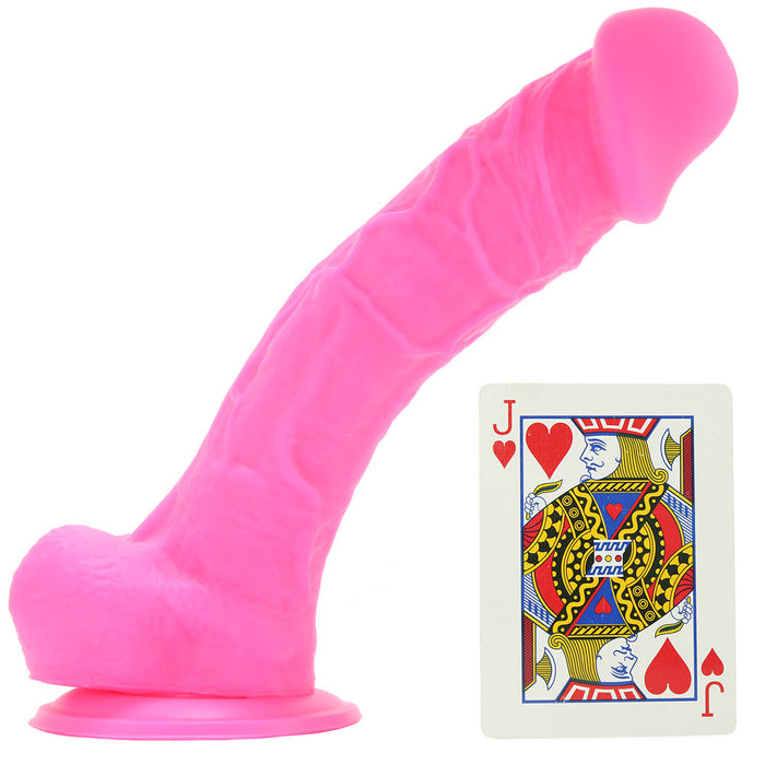 Colours 8" Dual Density Silicone Dildo in Pink