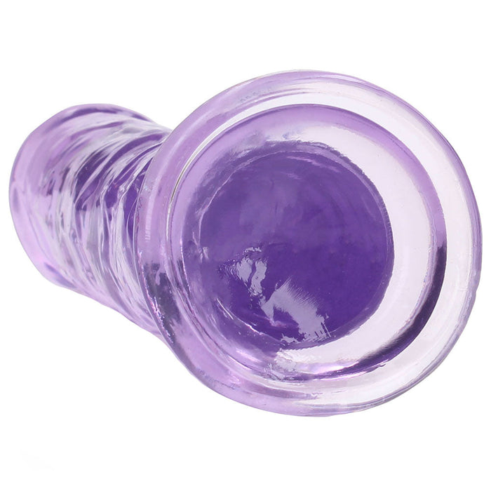 RealRock Crystal Clear Jelly 7 Inch Dildo in Purple