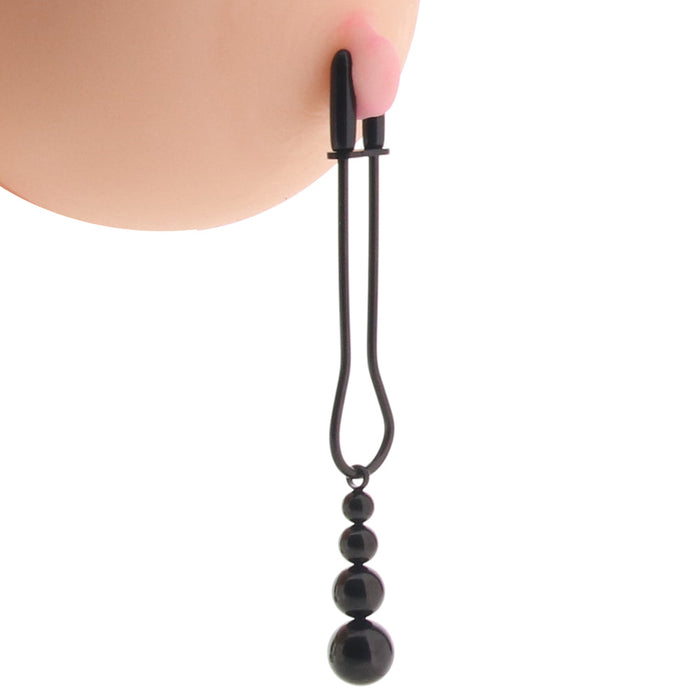 Selopa Beaded Nipple Clamps in Black Chrome