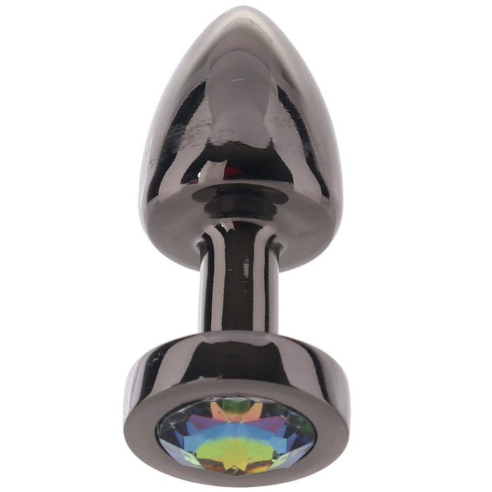 Rear Assets Petite Rainbow Gem Plug in Gunmetal