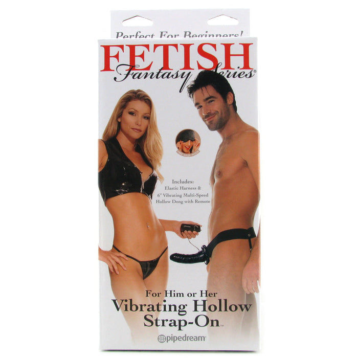 Fetish Fantasy Hollow Vibrating Strap-On in Black