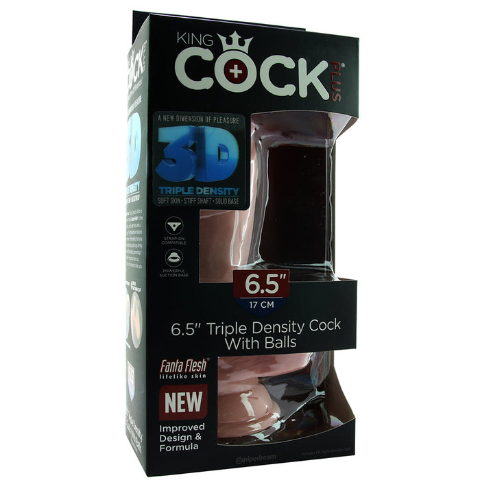 King Cock Plus Triple Density 6.5 Inch Ballsy Cock in Flesh