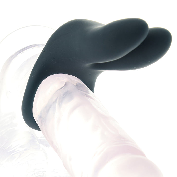 Sexy Bunny Vibrating C-Ring in Just Black