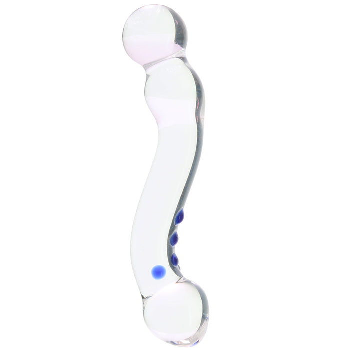 6 Inch Curved G-Spot Nubby Glass Dildo