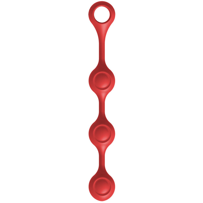 Kink Weighted Silicone Anal Balls in Red