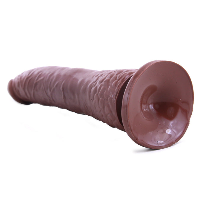 Basix Slim 7 Inch Dildo in Brown