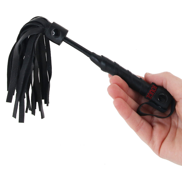 Leather Mini Flogger in Black