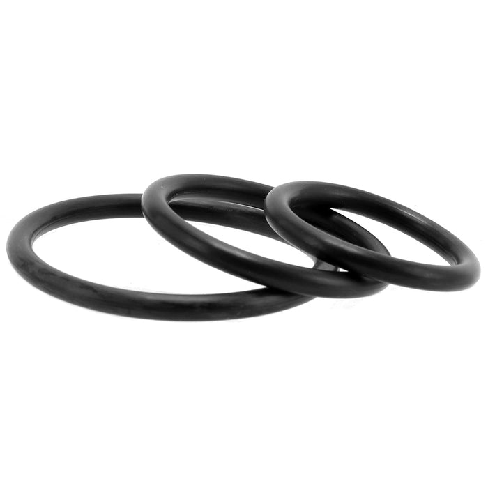 3 Pack Rubber Cock Ring in Black