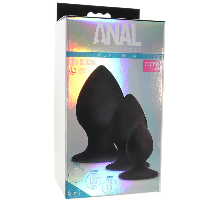 Anal Adventures Platinum Stout Plug Kit