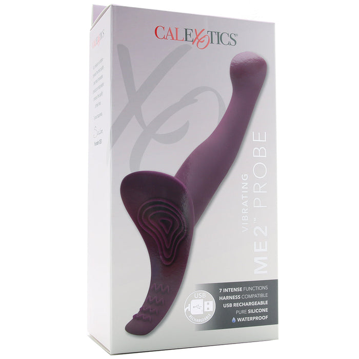 ME2 Vibrating Silicone Strap-On Ready Probe in Purple