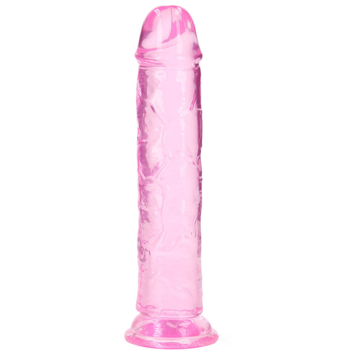 RealRock Crystal Clear Jelly 8 Inch Dildo in Pink