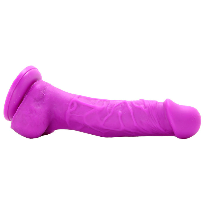 Colours 5 Inch Dual Density Silicone Dildo in Purple