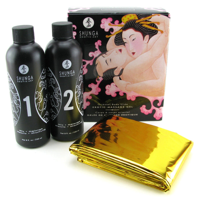 Oriental Nuru Body Slide Kit in Strawberries and Champagne