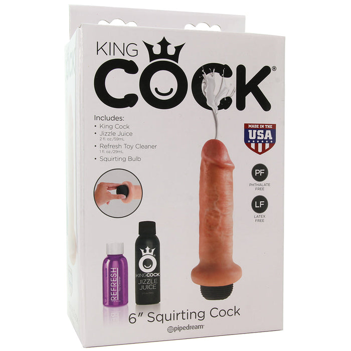 King Cock 6 Inch Squirting Cock in Flesh