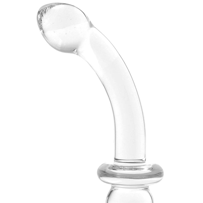 gläs 8 Inch Ribbed G-Spot Glass Dildo