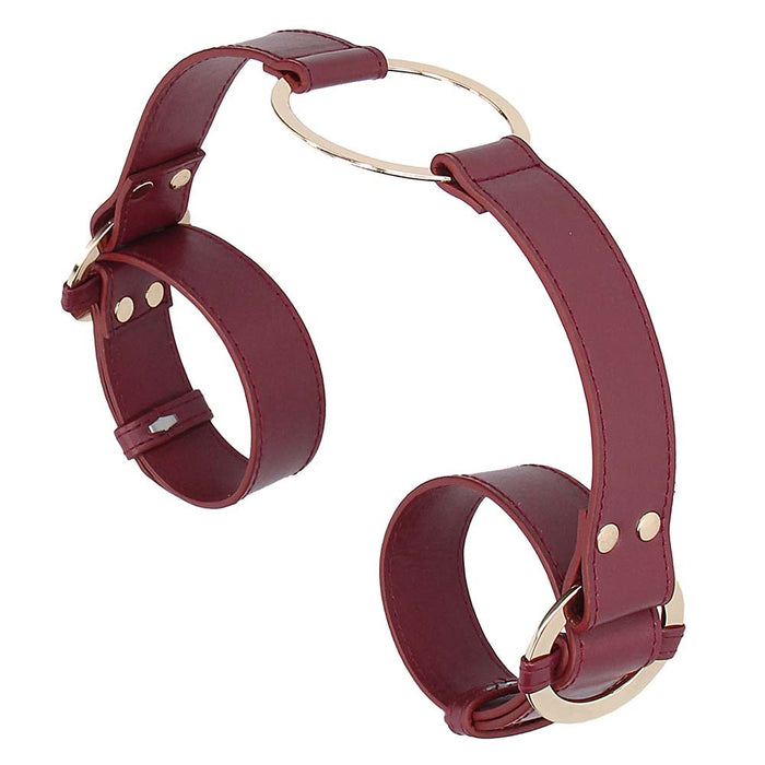 Ouch! Halo Handcuffs With Connector in Burgundy