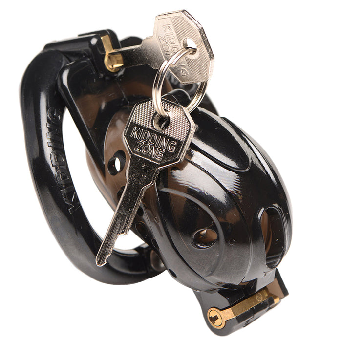 Master Series Double Lockdown Chastity Cage in Black