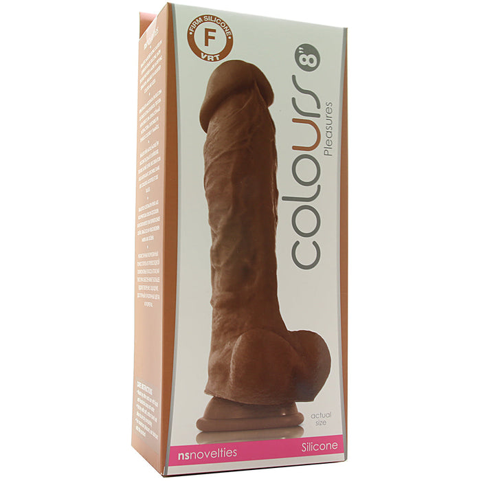 Colours Pleasures 8 Inch Dildo in Brown