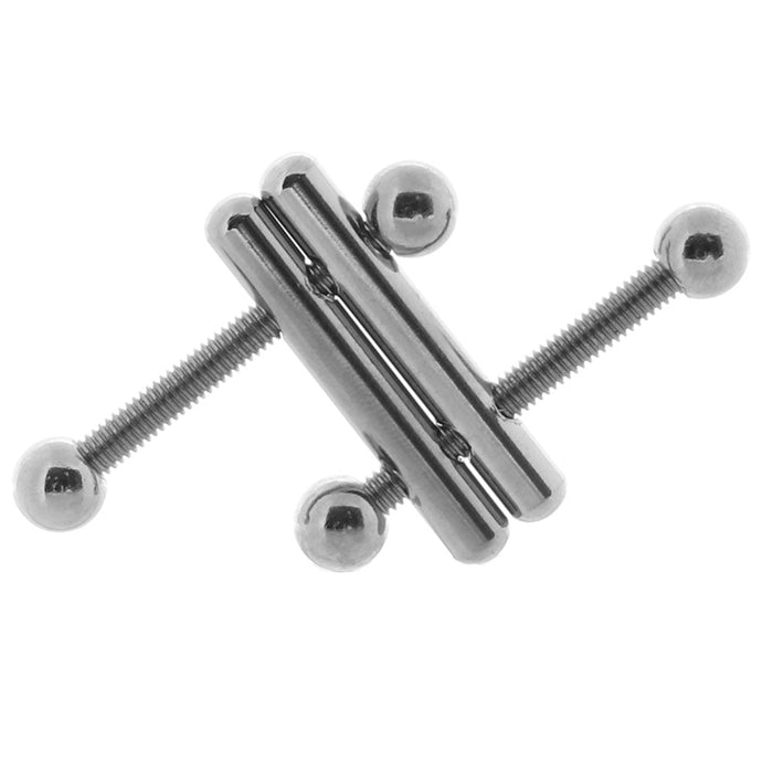 Nipple Grips Crossbar Nipple Vices in Silver