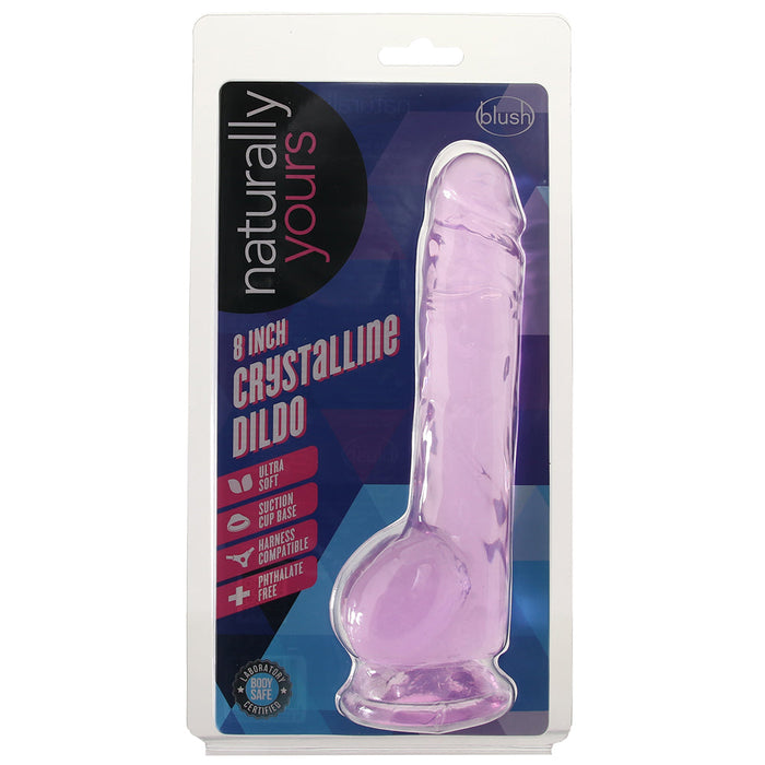 Naturally Yours 8 Inch Crystalline Dildo in Amethyst