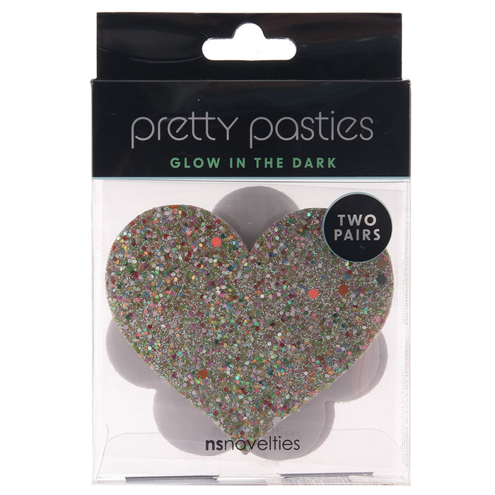 Pretty Pasties Heart & Flower Glow In The Dark Set