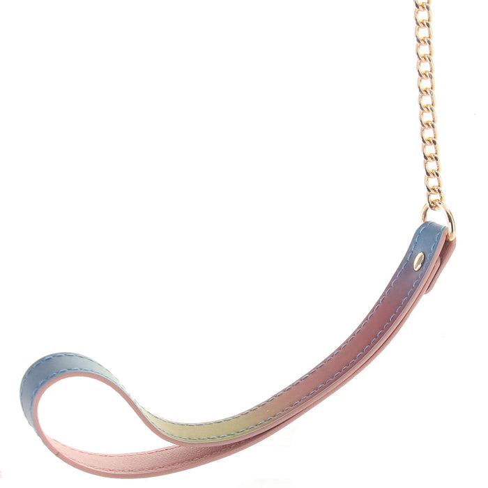 Spectra Bondage Collar & Leash in Rainbow