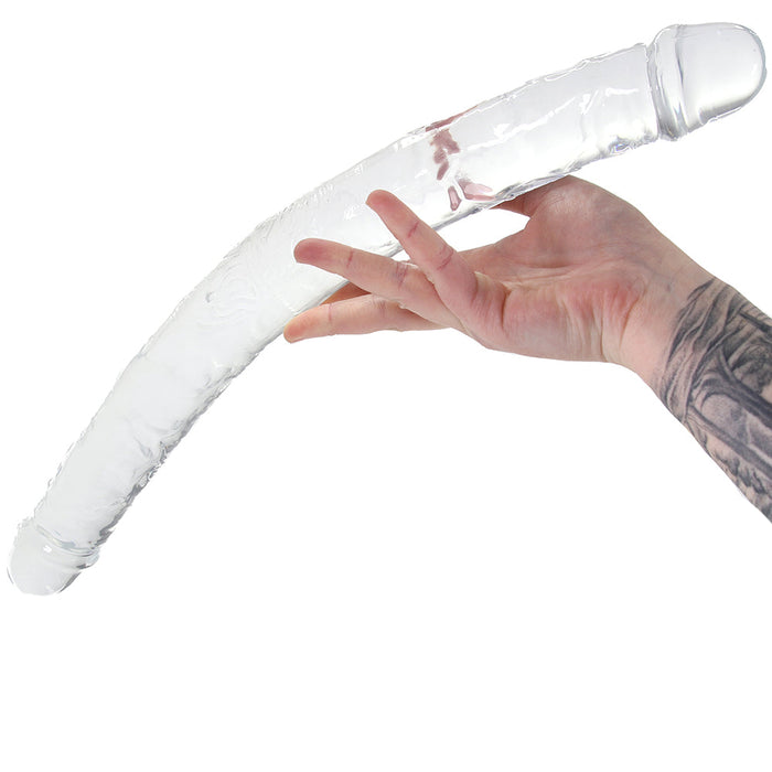 King Cock 18 Inch Double Dildo in Clear