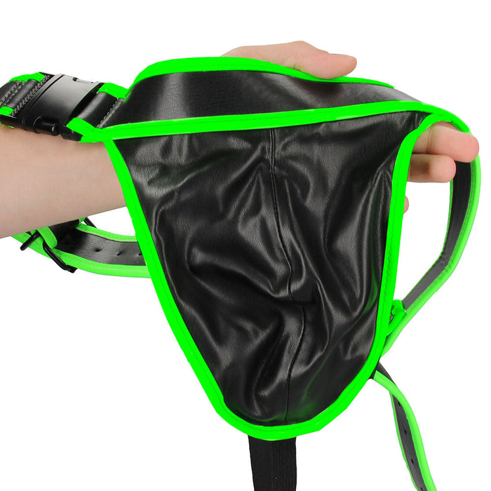 Ouch! Glow In The Dark Side Buckle Jock Strap in S/M