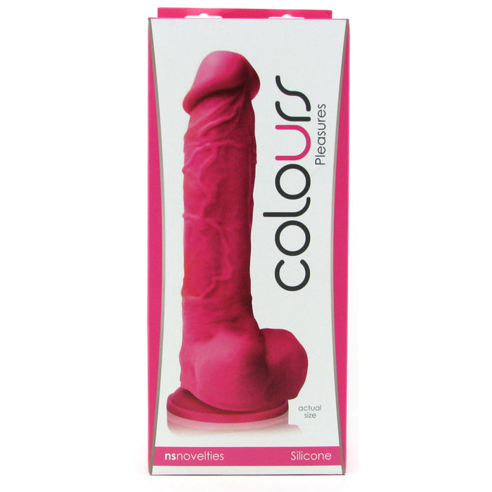 Large Silicone Colours Dildo in Pink