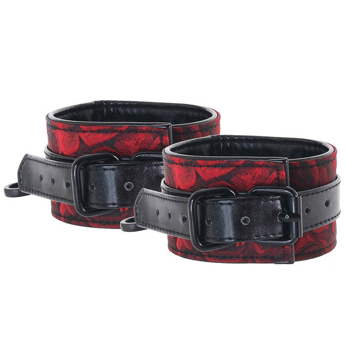 Secret Kisses Rosegasm Faux Leather Cuffs