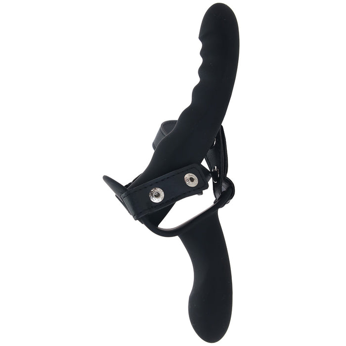 Ouch! Adjustable Dual Ribbed Strap-On Vibe