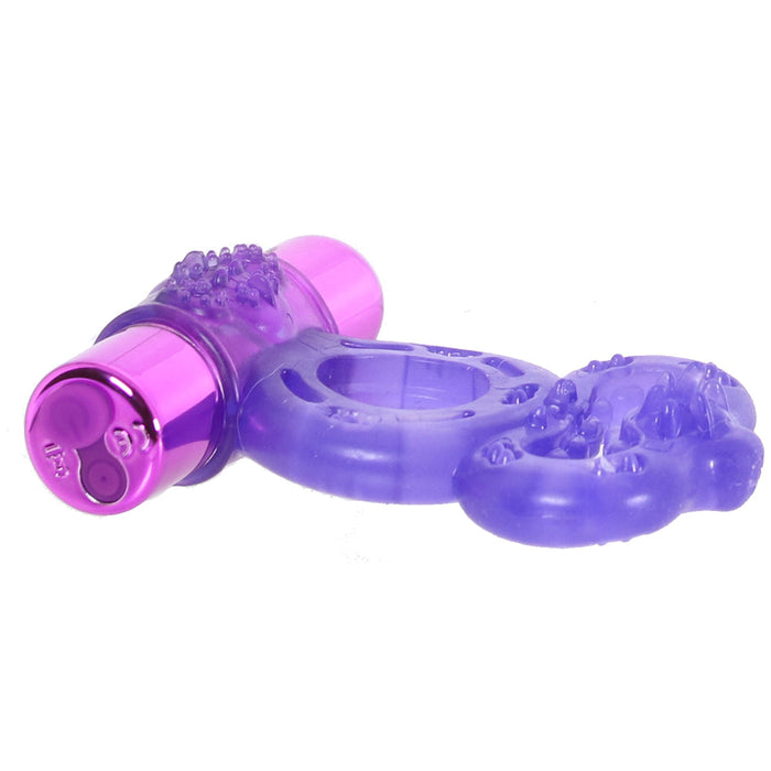 BodyWand Rechargeable Duo Textured Ring in Purple