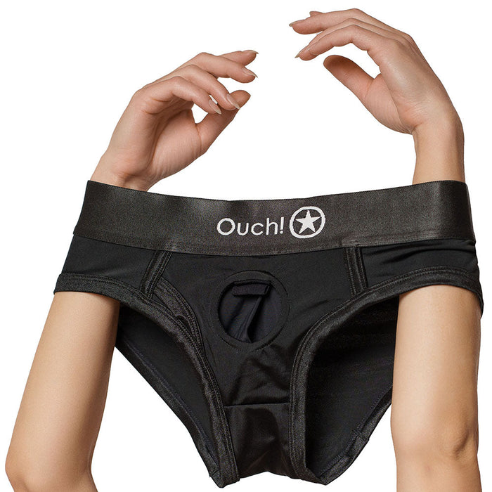 Ouch! Vibrating Strap-on High Cut Brief /L