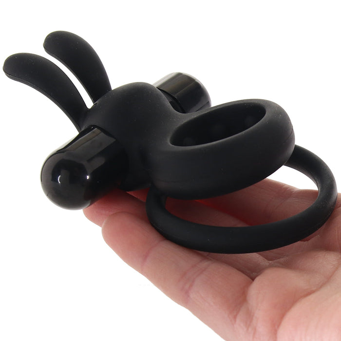 O Hare Treble Vibrating Rabbit Ring in Black