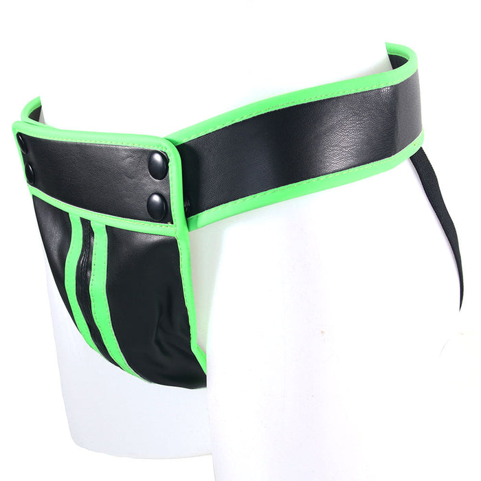 Ouch! Glow In The Dark Striped Pouch Jock Strap /M