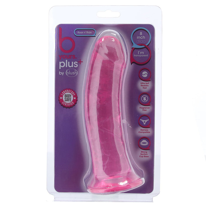 B Yours Plus Roar n' Ride 8 Inch Dildo in Pink