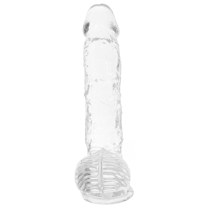 RealRock 6 Inch Realistic Ballsy Dildo in Crystal Clear