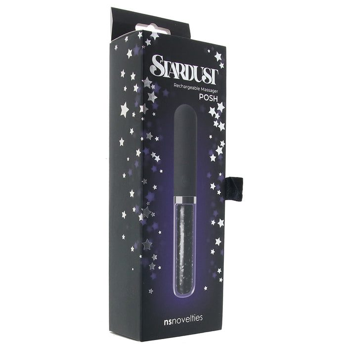 Stardust Posh Rechargeable Glass Vibe in Black