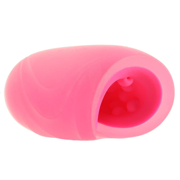 The Gripper Beaded Grip Open Sleeve Masturbator in Pink