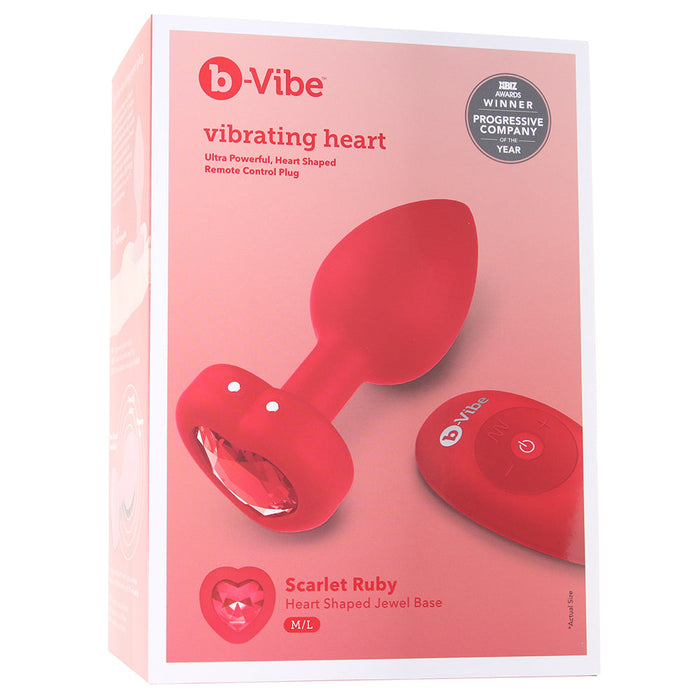 Vibrating Heart Plug in Red