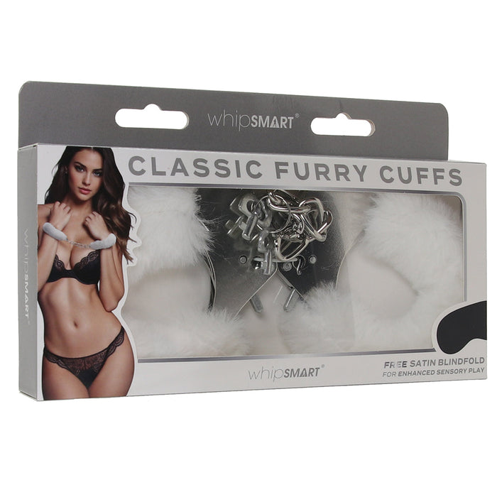 WhipSmart Classic Furry Cuffs in White