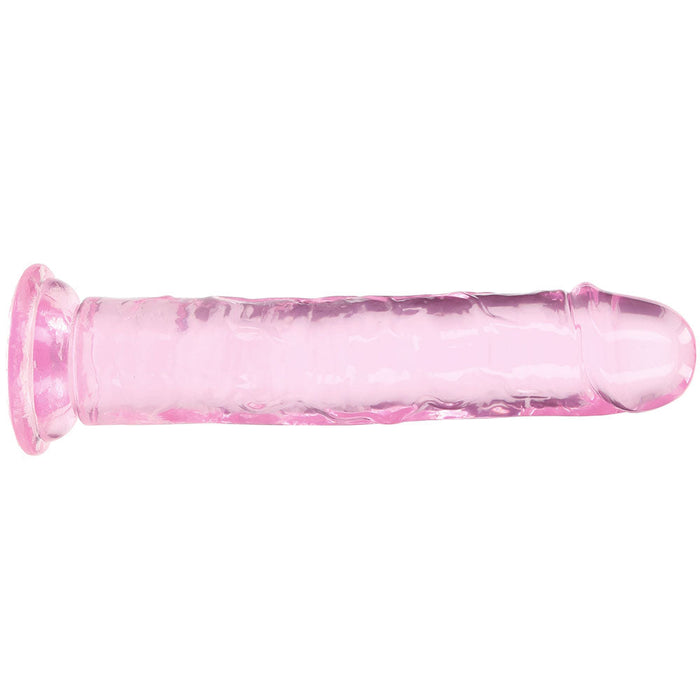 RealRock Crystal Clear Jelly 8 Inch Dildo in Pink