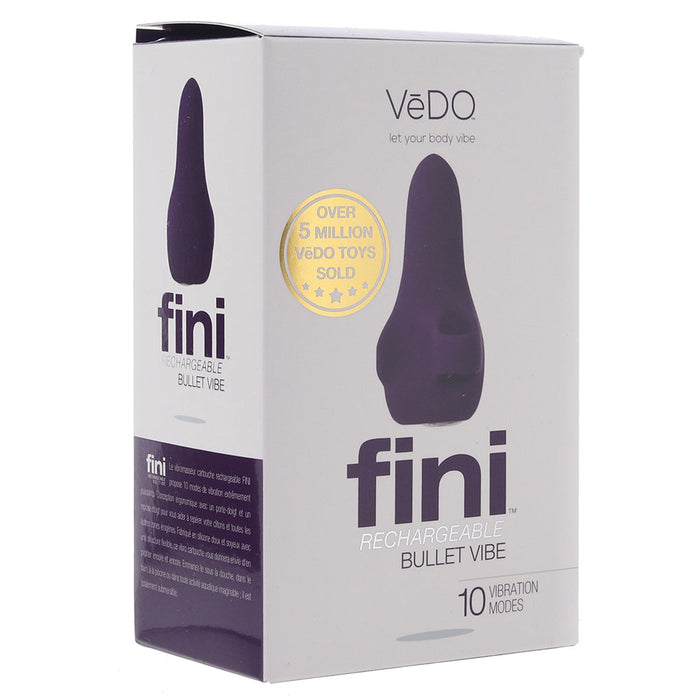 Fini Rechargeable Bullet Finger Vibe in Purple