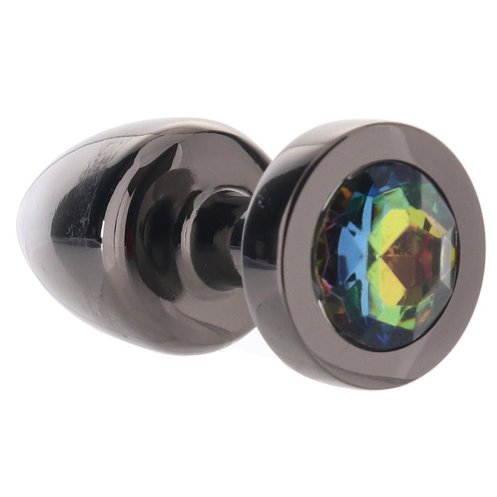 Rear Assets Petite Rainbow Gem Plug in Gunmetal