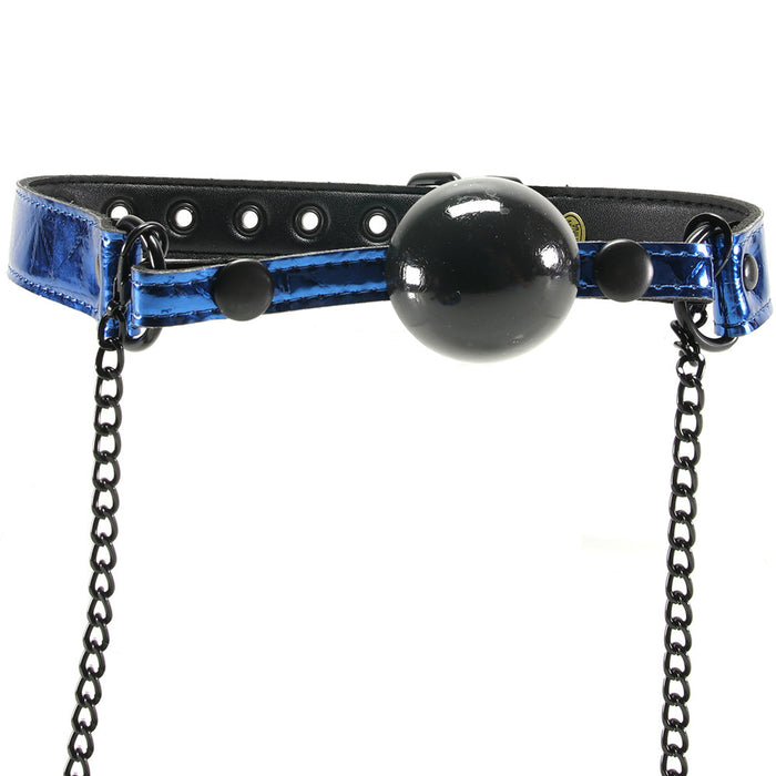 WhipSmart Ball Gag & Nipple Clamps in Blue