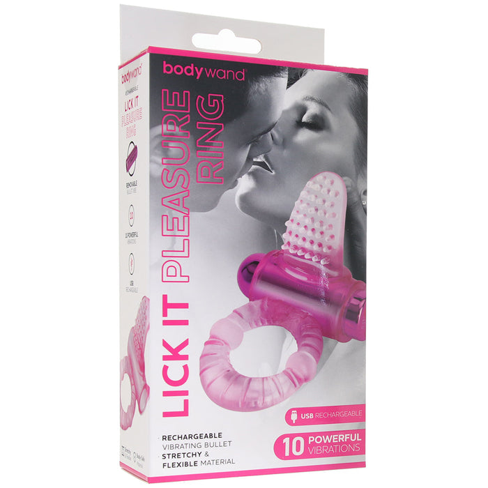 BodyWand Rechargeable Lick It Pleasure Ring in Pink